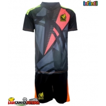 Camisa de Futebol México Goleiro Equipamento Principal Infantil Copa America 2024 Manga Curta (+ Calças curtas)